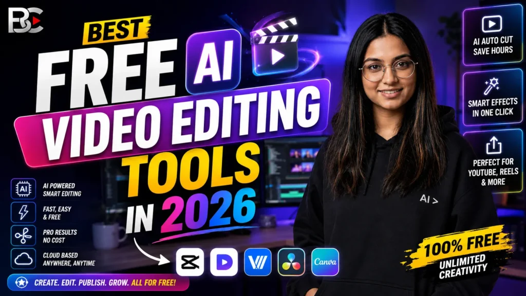 Best Free AI Video Editing Tools in 2026